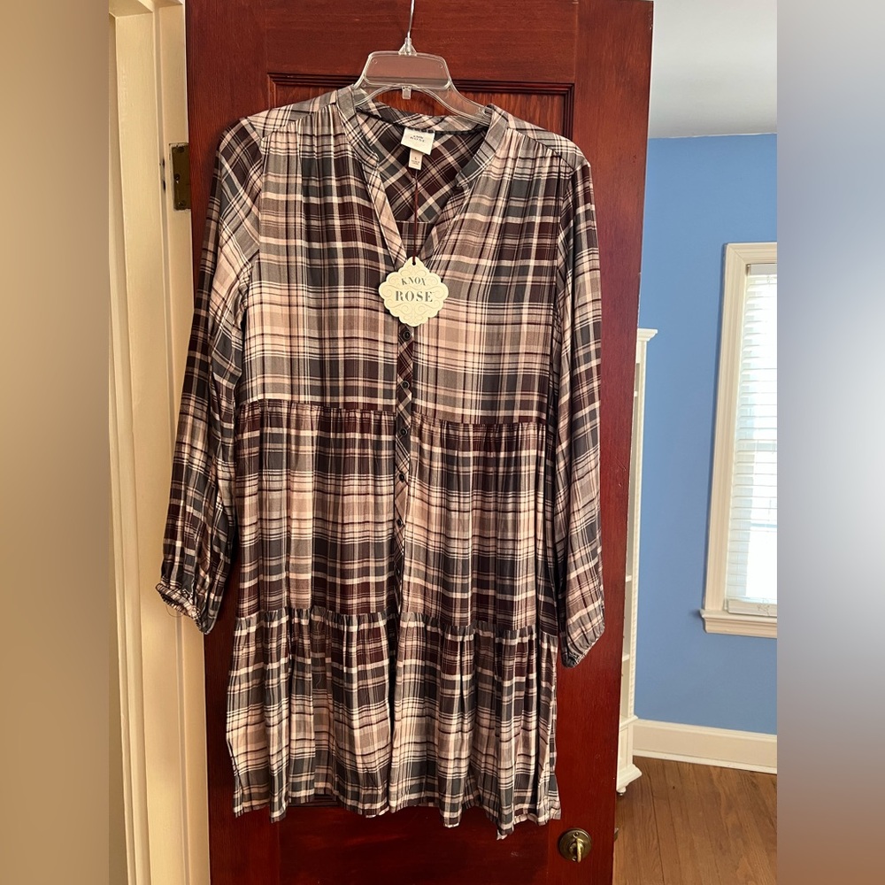 NEW Knox Rose Plaid Dress NWT